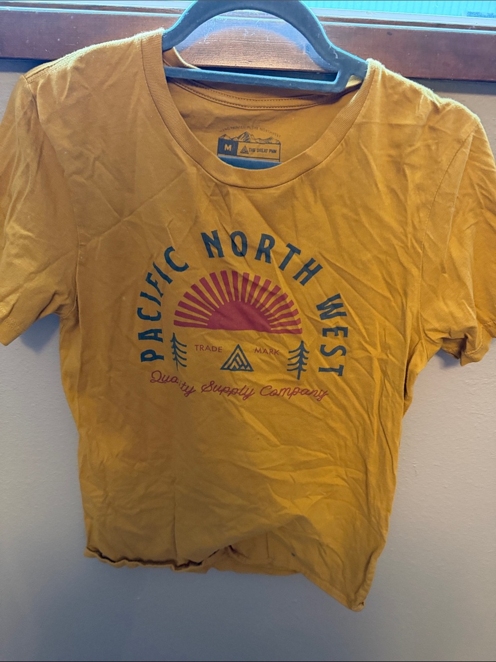 Pacific North West Graphic Tee - Mustard Yellow